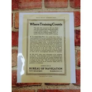 1914 Bureau of Navigation - Navy Military - Washington DC‎ - Orig Vtg PRINT AD